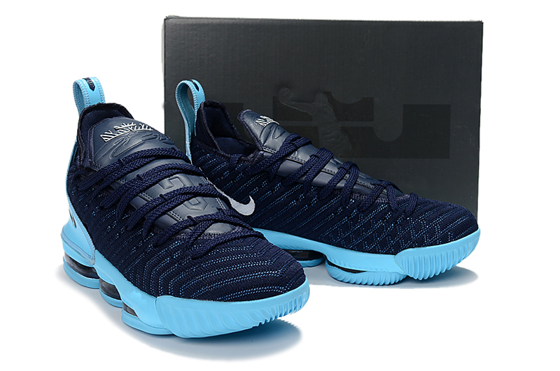 Men Nike LeBron 16 Blue Jade Shoes